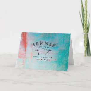 Cartão Summer Chill Vibes Retro Beach Design