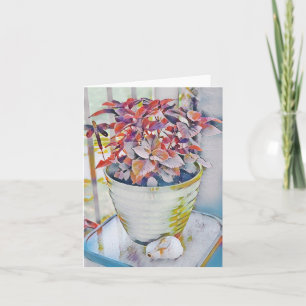 Cartão Summer Coleus Watercolor Note Card