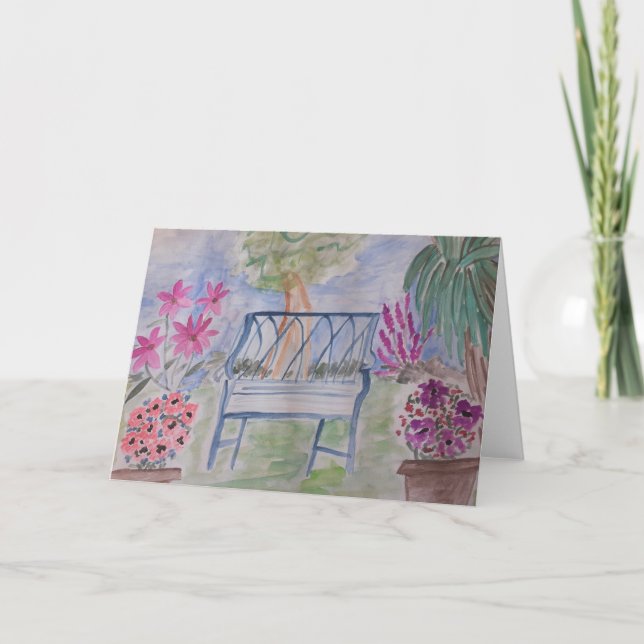 Cartão Summer Garden Bench (Frente)