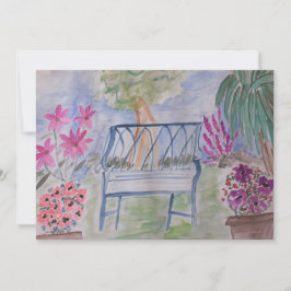 Cartão Summer Garden Bench Flat