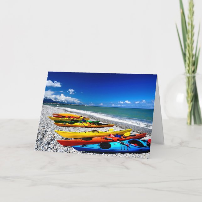 Cartão Summer Kayaking (Frente)