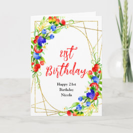 Cartão Summer Mixed Berries Birthday