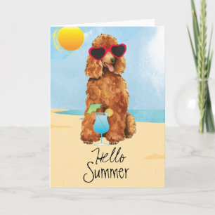 Cartão Summer Poodle