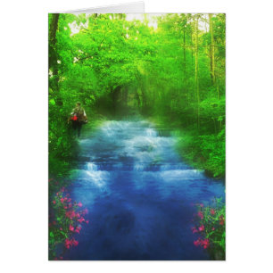 Cartão Summer River Walk Hiker