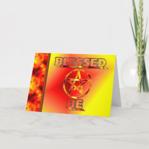 Cartão Summer Solstice Pagan Pentagram