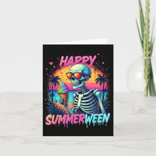 Cartão Summer Watermelon Jack-o-lantern Happy Summerberry