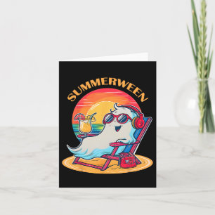 Cartão SummerEntre Cute Spooky Summer Ghost Halloween Lov