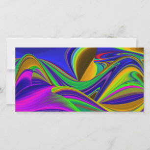 Cartão Summerrainbow, Abstrato 3D Rainbowart