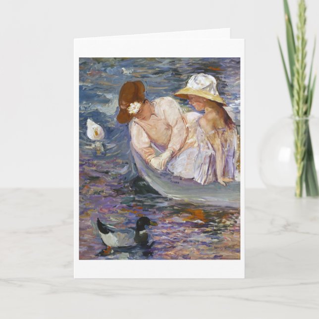 Cartão Summertime, Mary Cassatt (Frente)