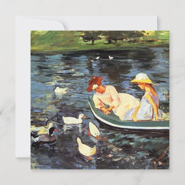 Cartão Summertime (por Mary Cassatt) (Frente)