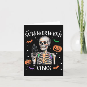 Cartão Summerwin Vibes Skeleton Summer Halloween