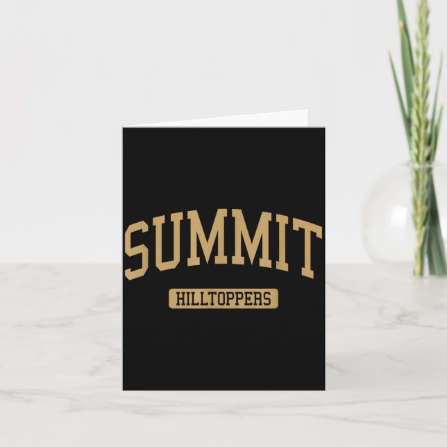 Cartão Summit High School Hs Summit Nj Varsity Srts  (Frente)