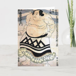 Cartão Sumo-lutador japonês
