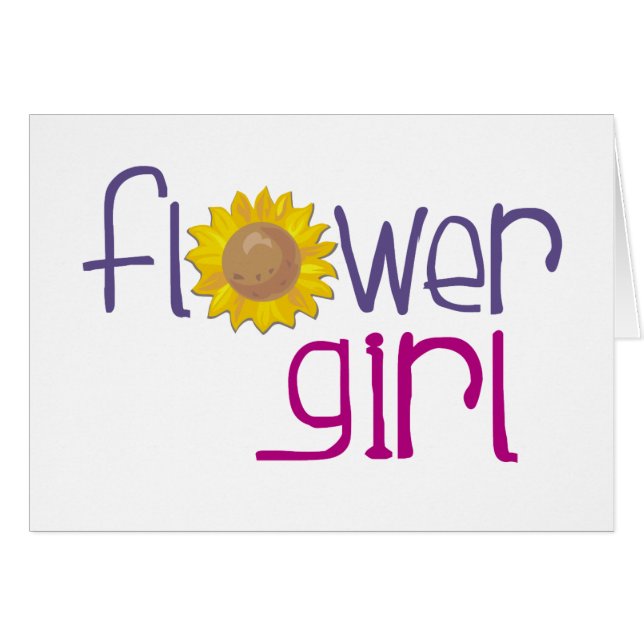 Cartão Sun Flowergirl T-shirts e presentes (Frente Horizontal)