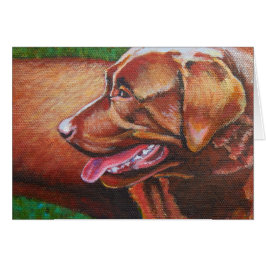 Cartão Sun Kisch Chocolate Labrador Retriever