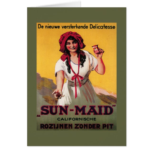 Cartão Sun-Maid California Raisin Poster (Frente)