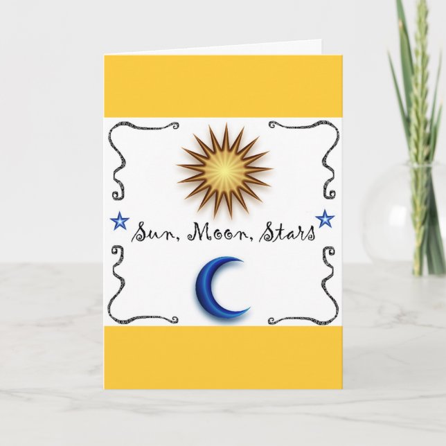 Cartão Sun Moon Stars (Frente)