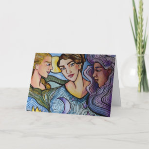 Cartão Sun Moon Stars Arte Feminina