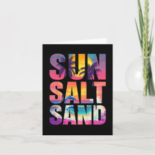 Cartão Sun Salt Sand Summer Beach Vibes Férias R