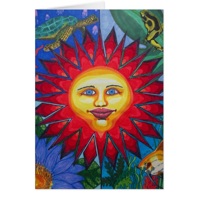 Cartão Sun sangrento (Frente)