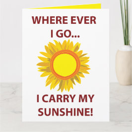 Cartão Sun Sunflower Sunshine Sun