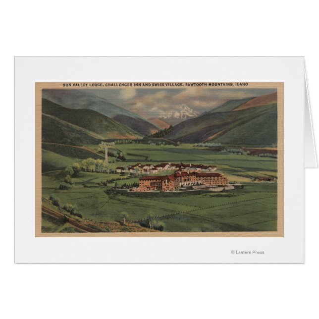 Cartão Sun Valley, IDView of Sun Valley Lodge (Frente Horizontal)