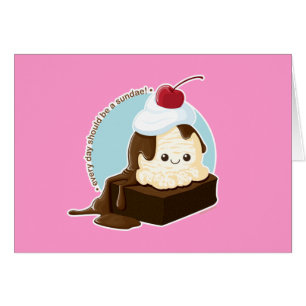 Cartão Sundae da brownie
