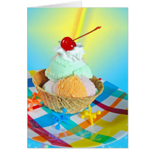 Cartão Sundae do sorvete