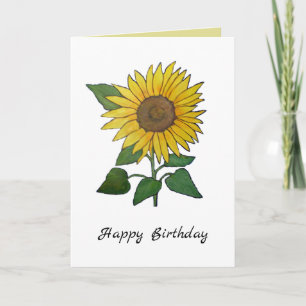 Cartão Sunflower Birday