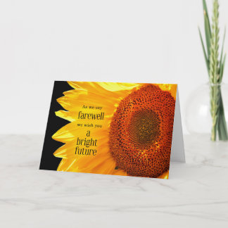 Cartão Sunflower desejando um futuro brilhante Adeus