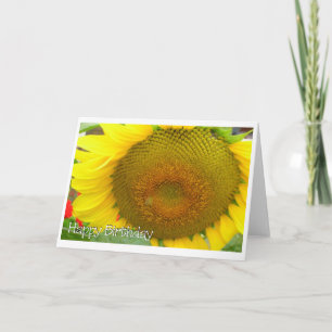 Cartão sunflower happy birthday