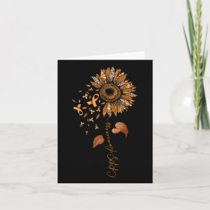 Cartão Sunflower Lepard Crps Sensibiliza Faixa Laranja