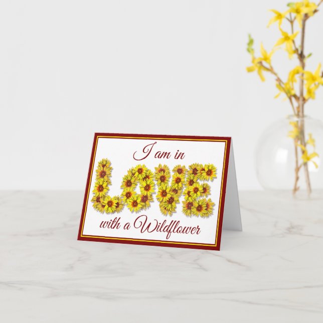 Cartão Sunflower Love Folded Greeting Card (Flor Amarela)