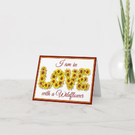 Cartão Sunflower Love Folded Greeting Card