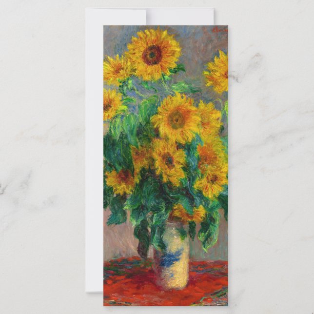 Cartão Sunflower Monet (Frente)