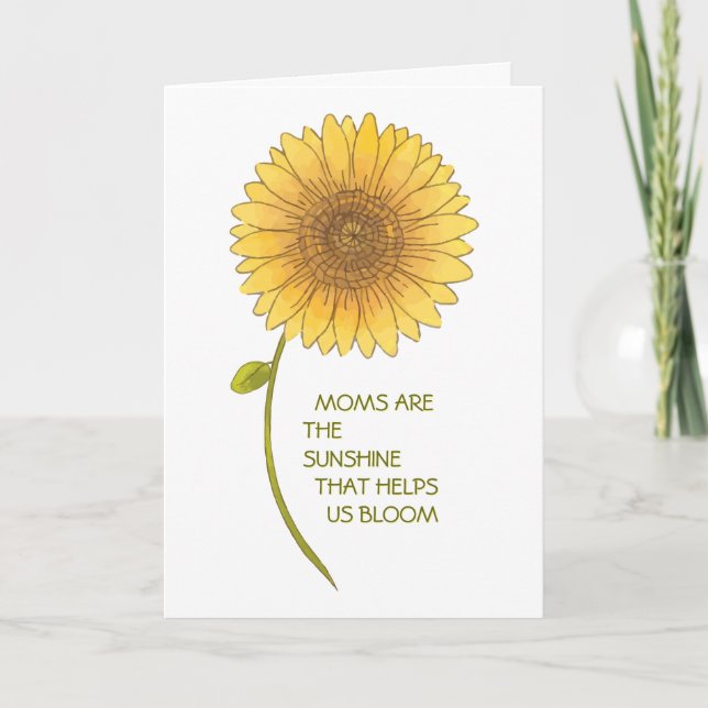 Cartão Sunflower Mother's Day Card (Frente)