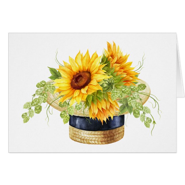 Cartão Sunflower Notecard (Frente horizontal)