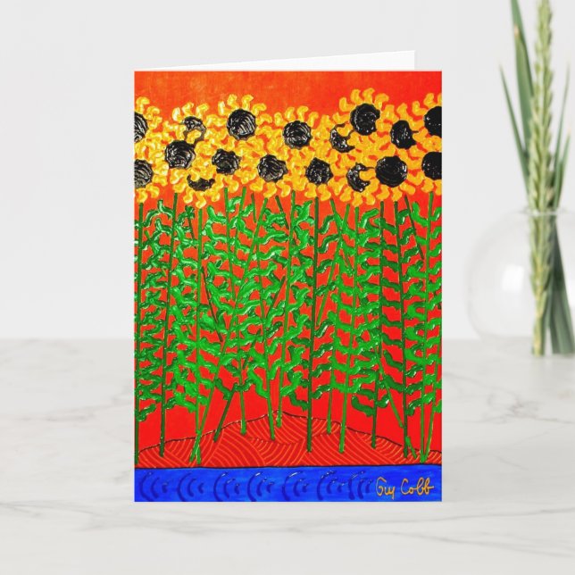 Cartão Sunflower River Blues (Frente)