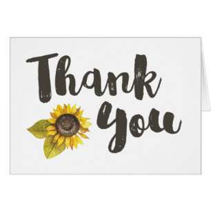 Cartão Sunflower Thank You