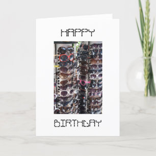 Cartão Sunglasses Happy Birthday Card