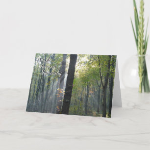 Cartão Sunrays through Trees Sympathy Greeting Card