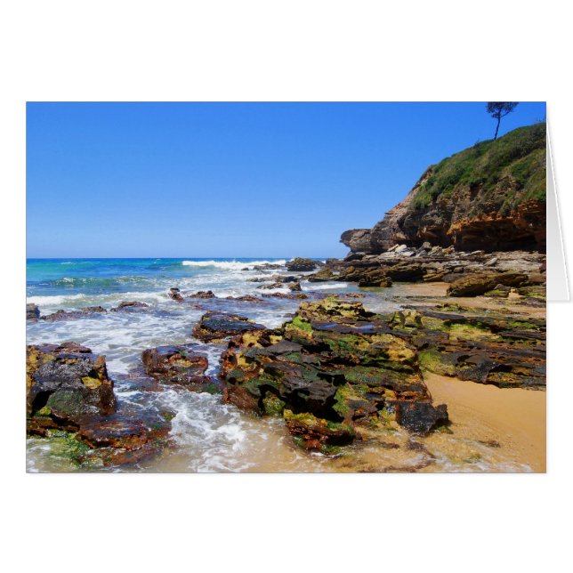 Cartão Sunrise Beach, Sydney, Austrália, Card (Frente Horizontal)