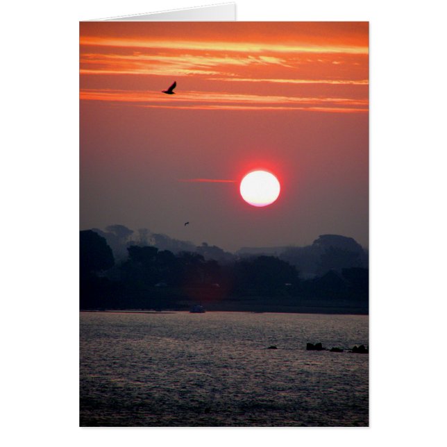 Cartão Sunrise em Guernsey (Frente)