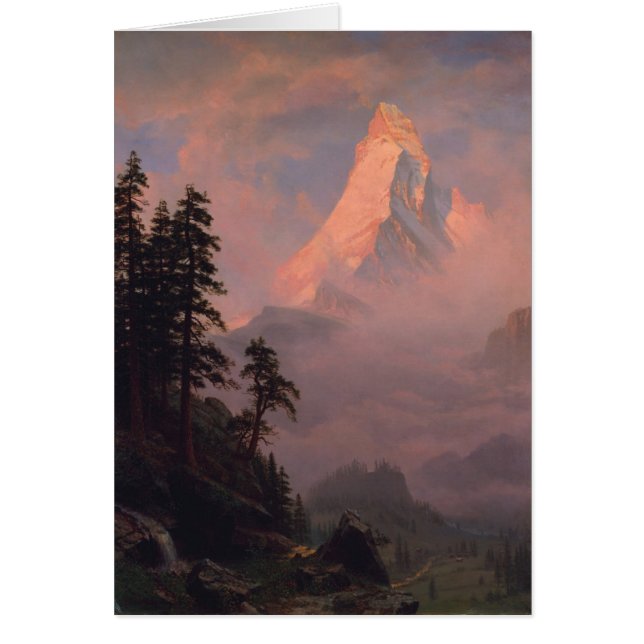 Cartão Sunrise no Matterhorn (Frente)