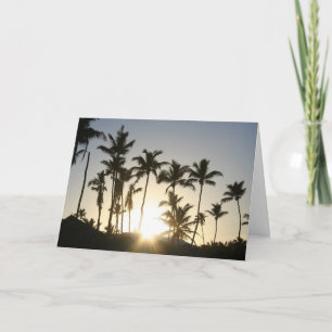 Cartão Sunrise Palms with bible verse