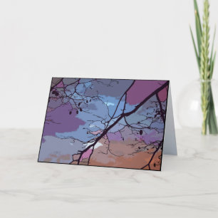 Cartão Sunset Abstrato Birthday