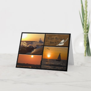 Cartão Sunset Birthday for Son-in-law