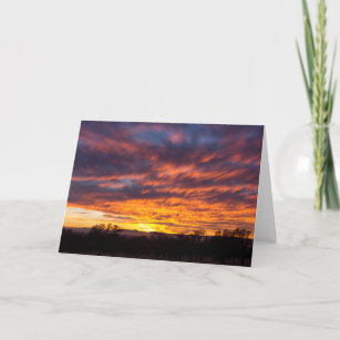 Cartão Sunset Blank Inside Greeting Card