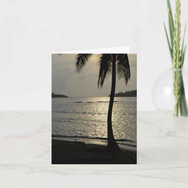 Cartão Sunset by the Beach card (Frente)