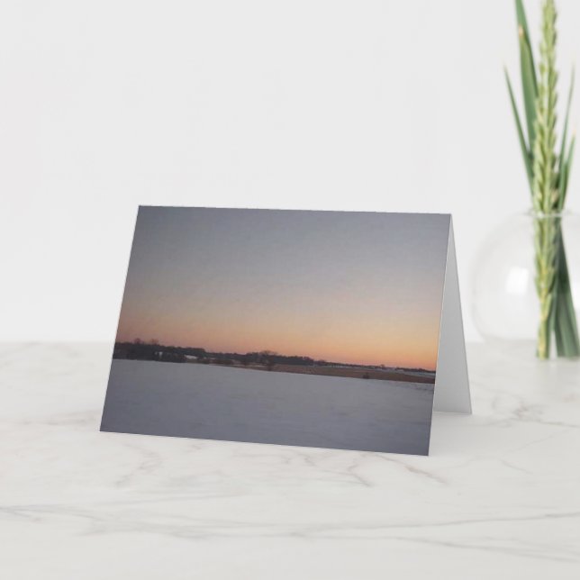 Cartão Sunset de inverno # 1 (Frente)